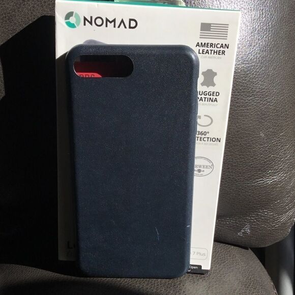 Nomad Horween Leather Case iPhone 7+ Blue (F) - Picture 1 of 7